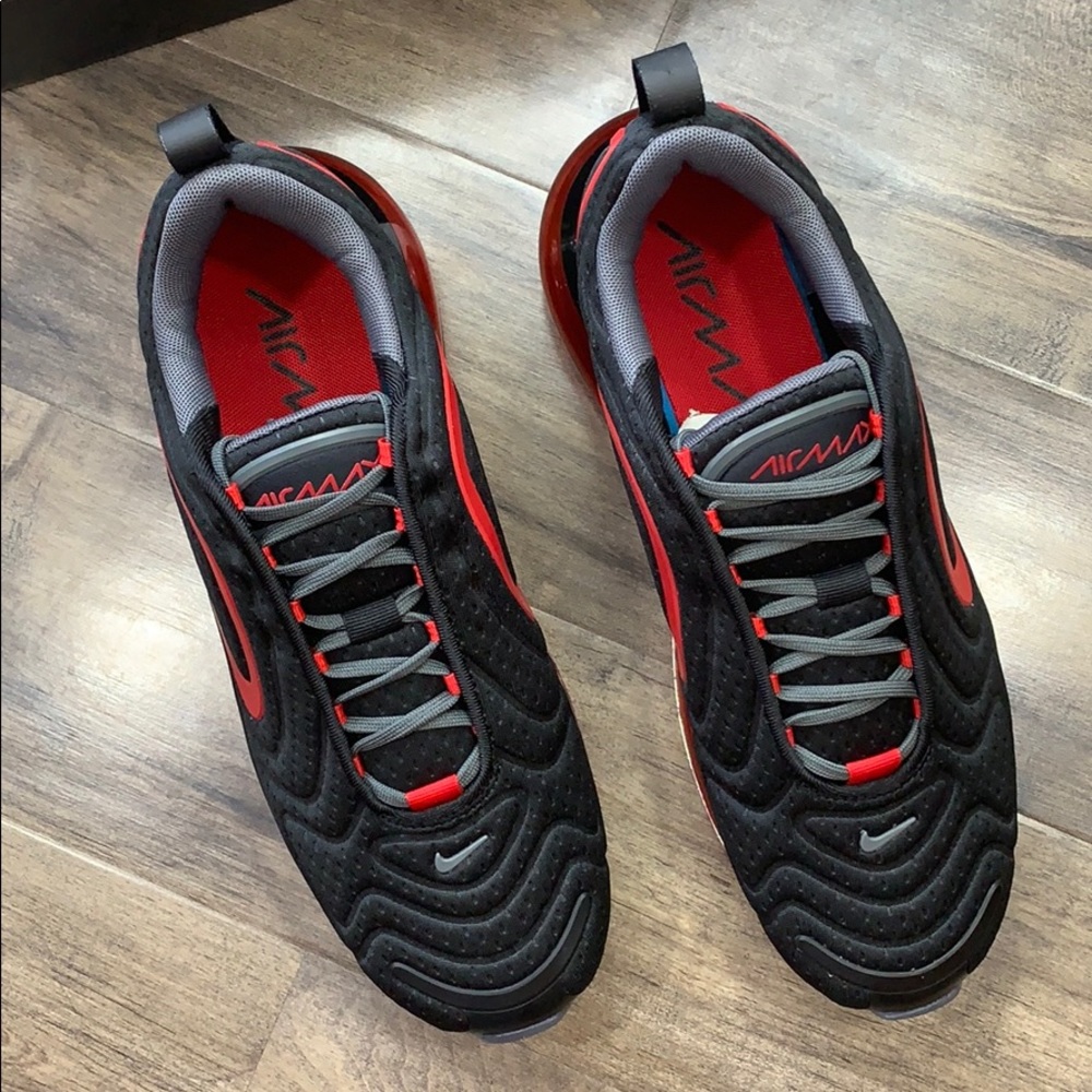 NIKE AIR MAX 720 Black/University Red-Black men’s - Picture 14 of 16